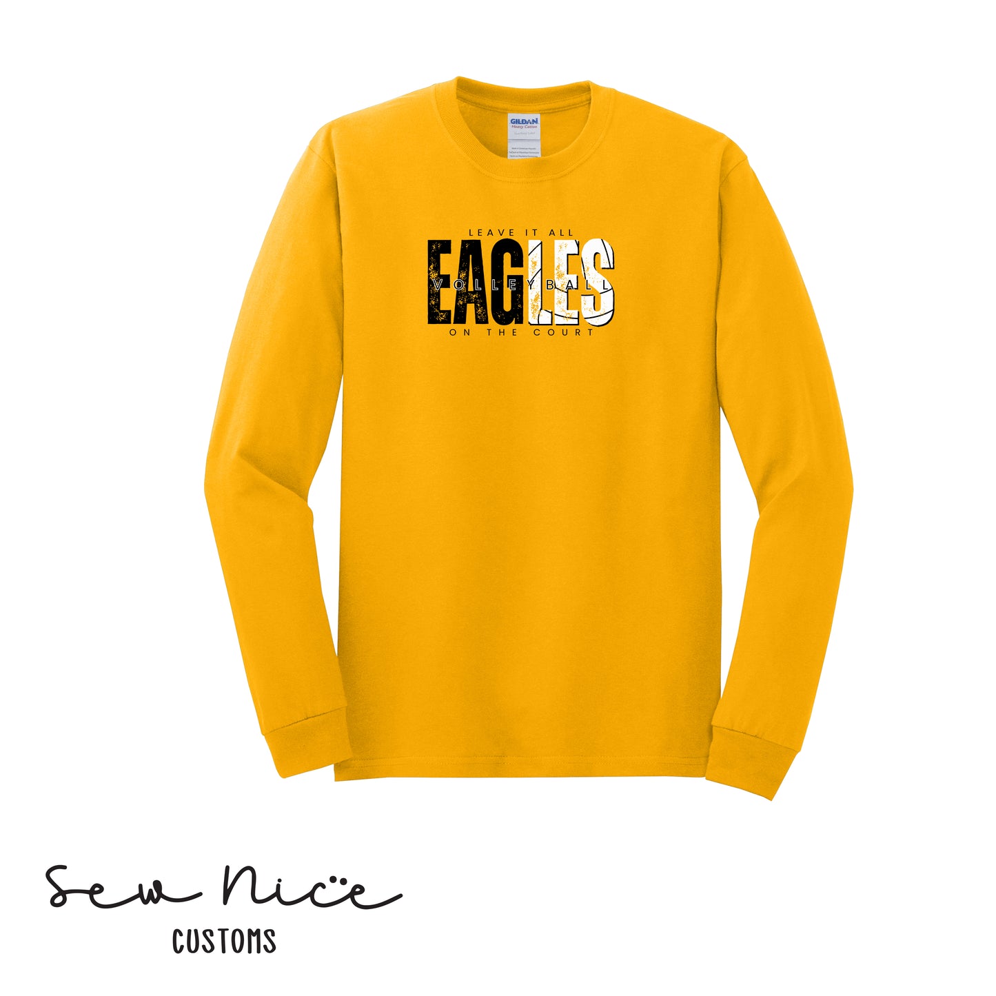 SP Eagles Volleyball- Leave It All On The Court- Adult/Youth Unisex Long Sleeve Shirt