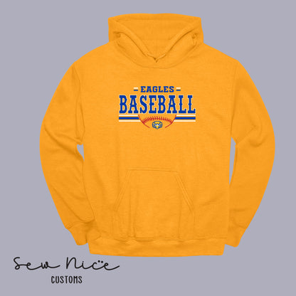 Eagles Baseball Stripes- Unisex Adult/Youth Hoodie