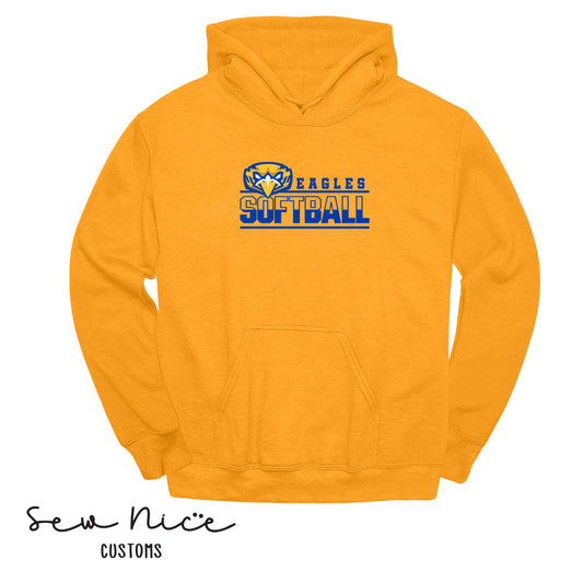 Forward Eagle Softball-Unisex Adult/Youth Hoodie