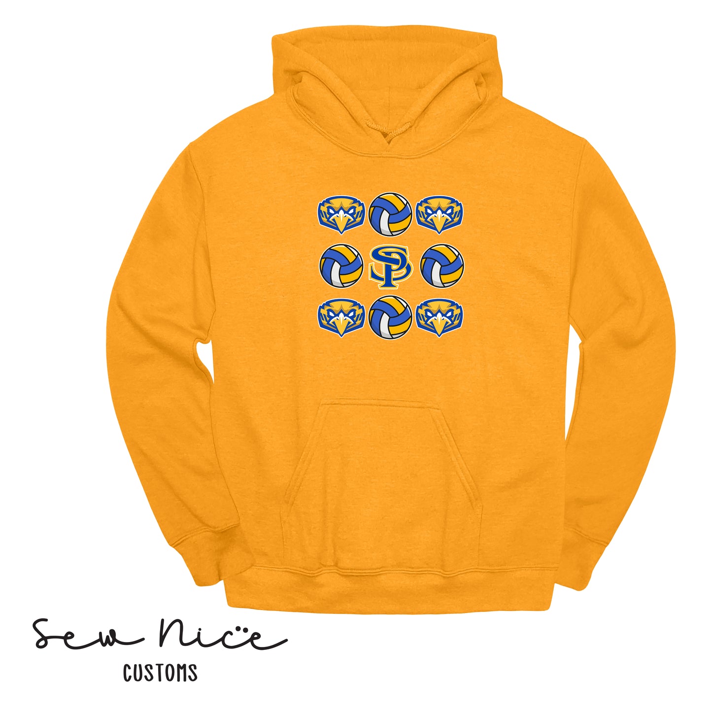SP Mascot Volleyball Adult/Youth Unisex Hoodie