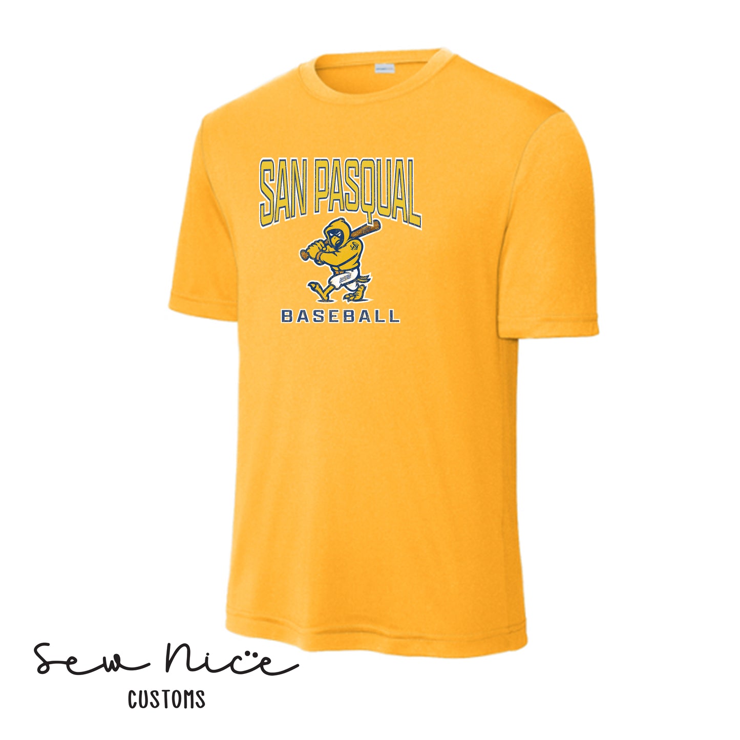 San Pasqual Baseball Mascot- Unisex Adult/Youth Dri Fit Shirt