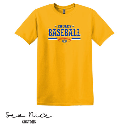 Eagles Baseball Stripes- Unisex Adult/Youth T-Shirt