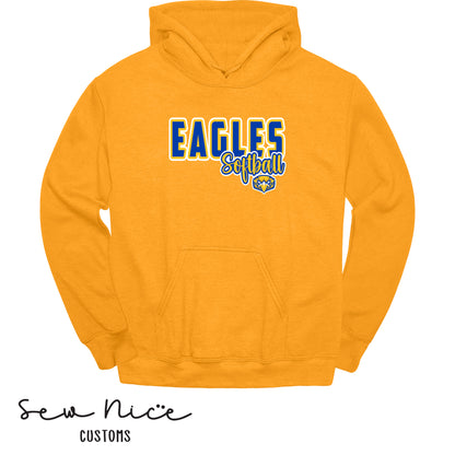 YOUTH Eagles Softball Script- Hoodie