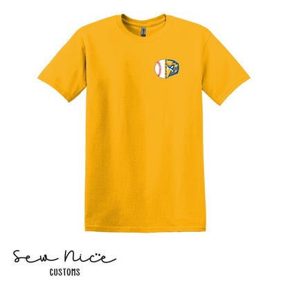 Split Baseball & Eagle Face- Unisex Adult/Youth T-Shirt