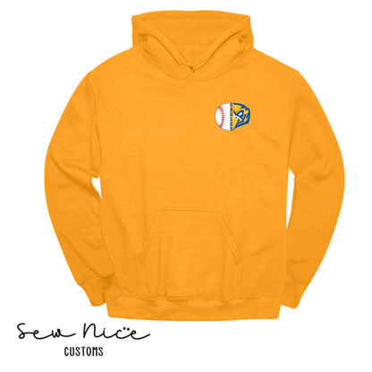 Split Baseball & Eagles Face- Unisex Adult/Youth Hoodie