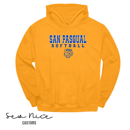 San Pasqual Softball Outline-Unisex Adult/Youth Hoodie