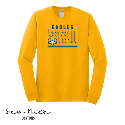 Retro Eagles Baseball- Unisex Adult/Youth Long Sleeve Shirt