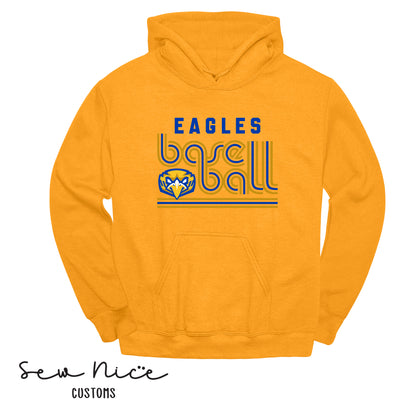Retro Eagles Baseball - Unisex Adult/Youth Hoodie