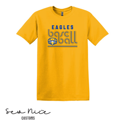 Retro Eagles Baseball- Unisex Adult/Youth T-Shirt