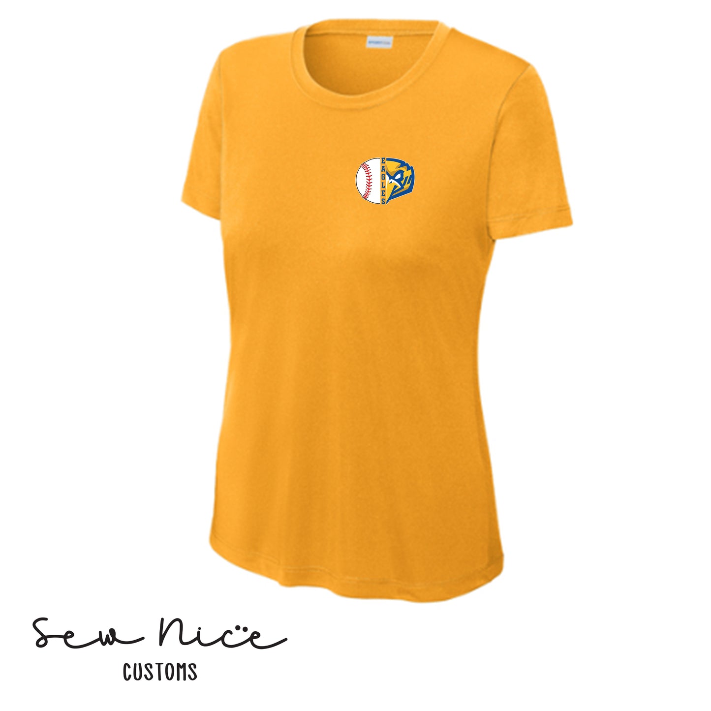 Split Baseball & Eagles Face- Ladies Adult/Youth Dri Fit Shirt