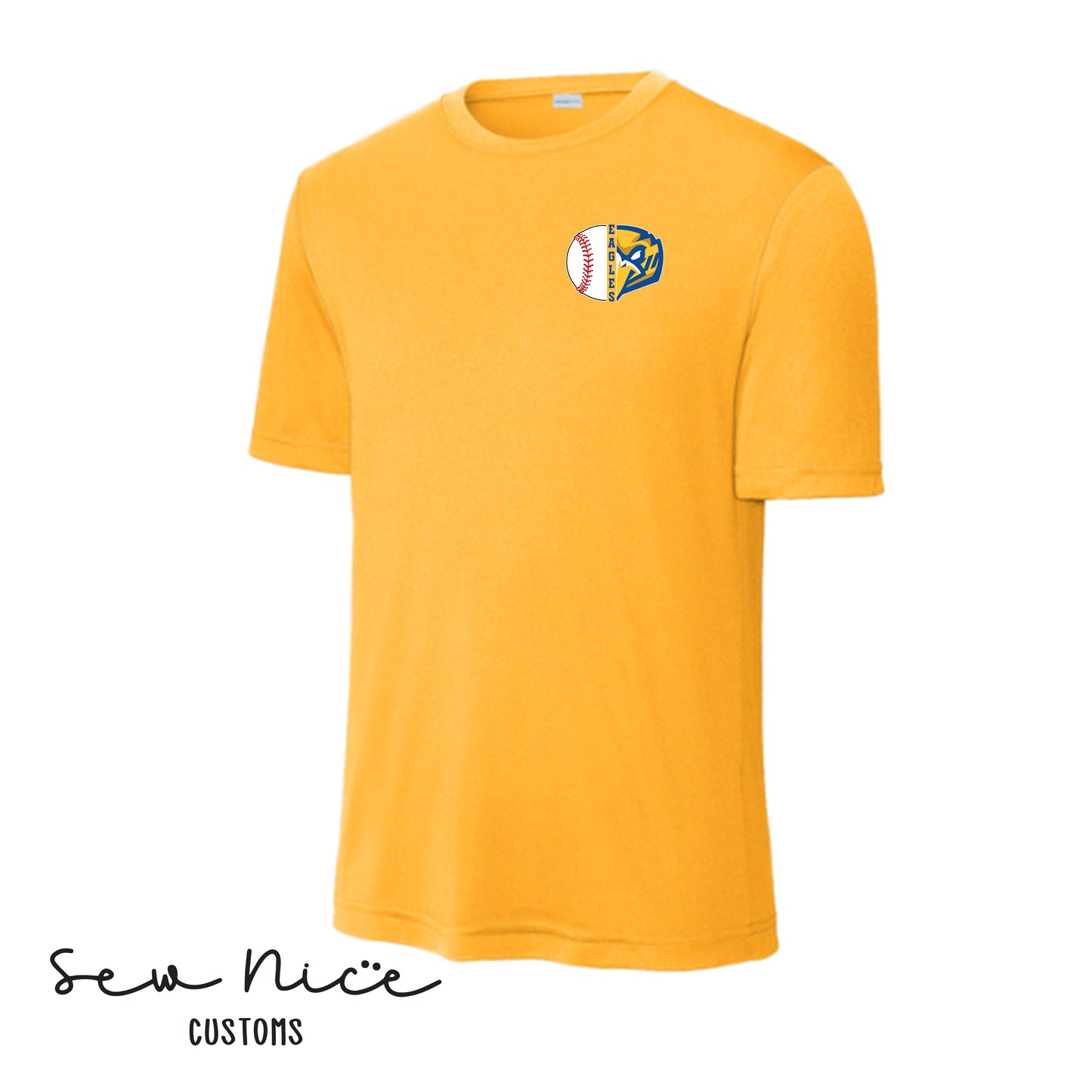 Split Baseball & Eagles Face- Unisex Adult Dri Fit Shirt