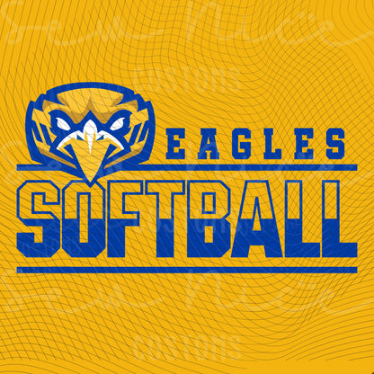 Forward Eagle Softball-Ladies V-Neck Shirt