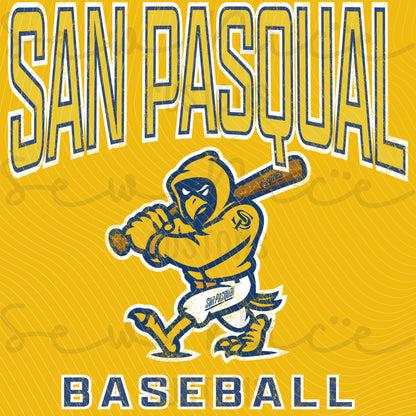 San Pasqual Baseball Mascot- Ladies V-Neck Shirt
