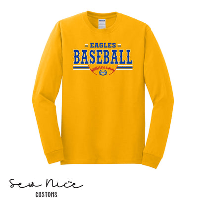 Eagles Baseball Stripes- Unisex Adult/Youth Long Sleeve Shirt