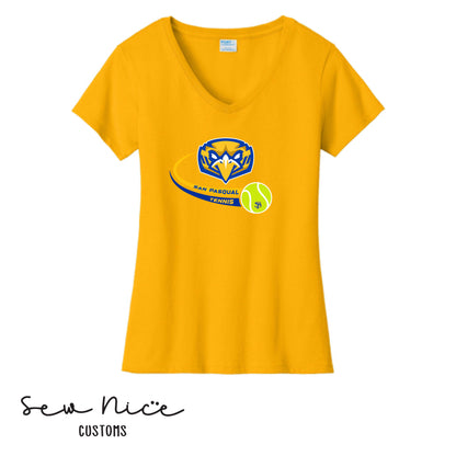 SP Eagles Swoosh Tennis- Ladies V-Neck Shirt