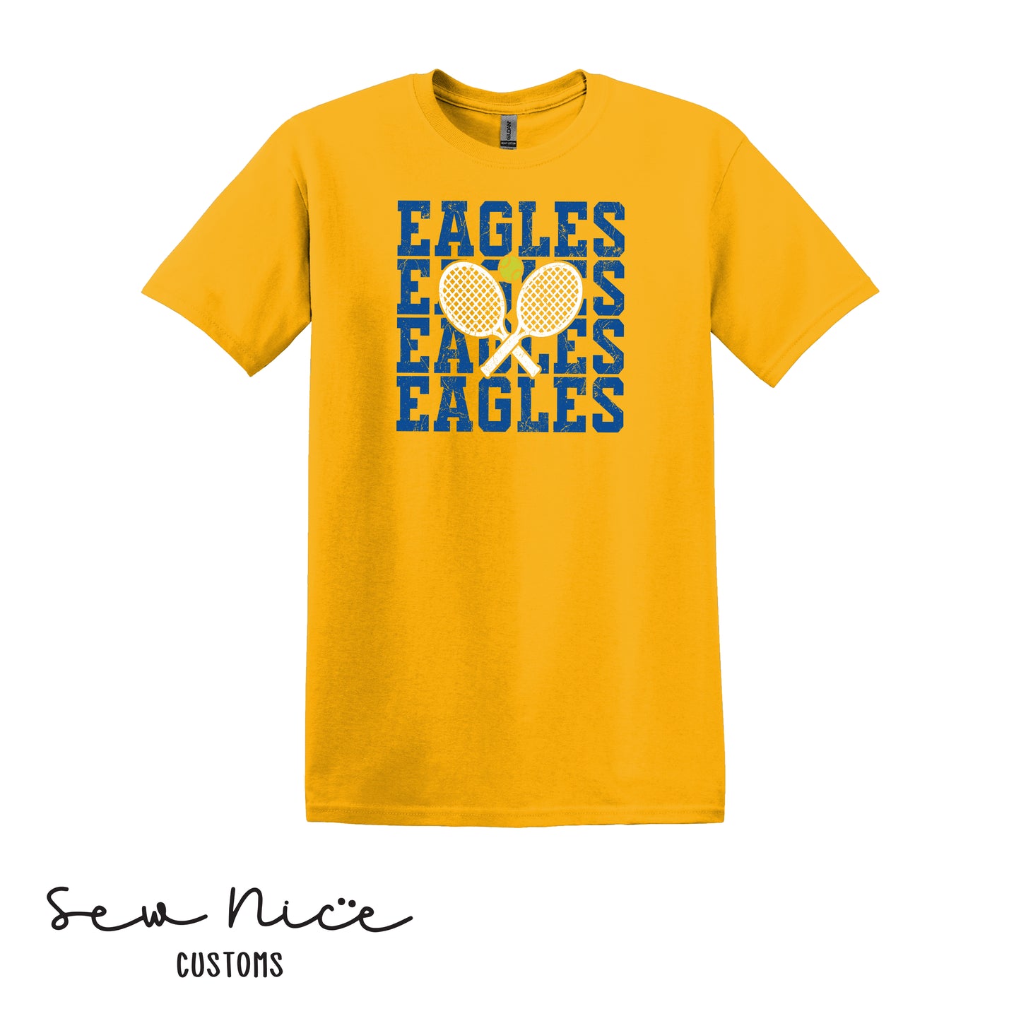 SP Eagles Stacked Tennis - Unisex Adult/Youth T-Shirt