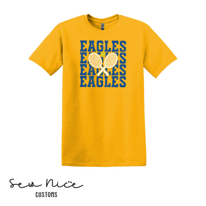 SP Eagles Stacked Tennis - Unisex Adult/Youth T-Shirt