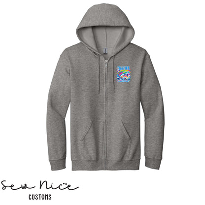 Frazier- LISA FRANK Design- Unisex Adult/Youth Full Zip Hoodie