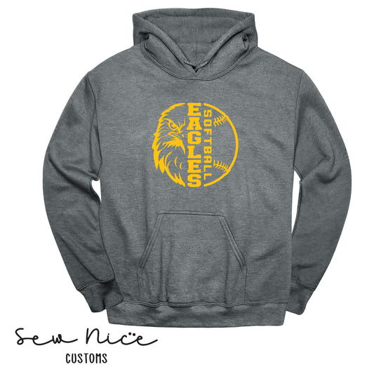 Eagles Face Softball- Hoodie