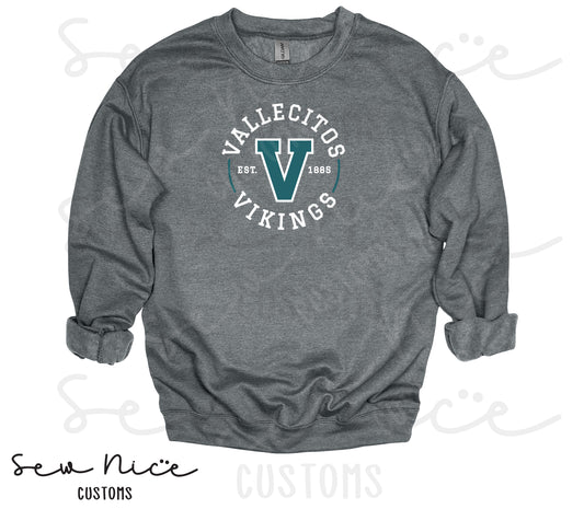 Vallecitos V-Logo- Unisex Crewneck Sweatshirt