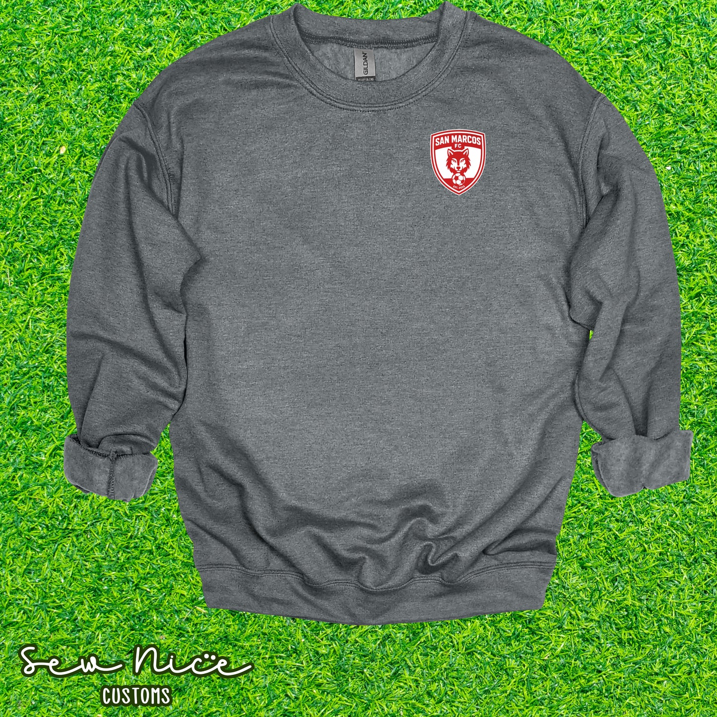 EMBROIDERED San Marcos FC- Unisex Adult/Youth Crewneck Sweatshirt