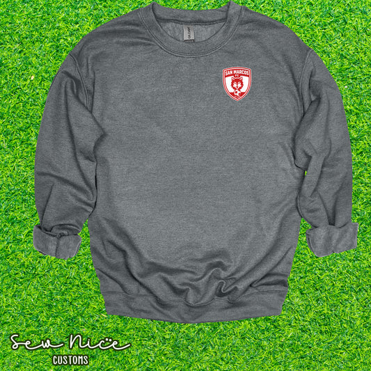 EMBROIDERED San Marcos FC- Unisex Adult/Youth Crewneck Sweatshirt