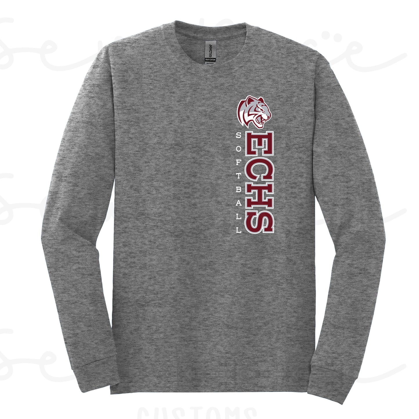 ECHS Softball- Unisex Adult/Youth Long Sleeve Shirt