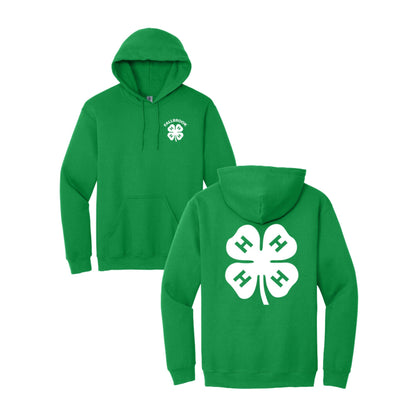 Clover 4-H - ADULT Hoodie -Left Chest/Back Design