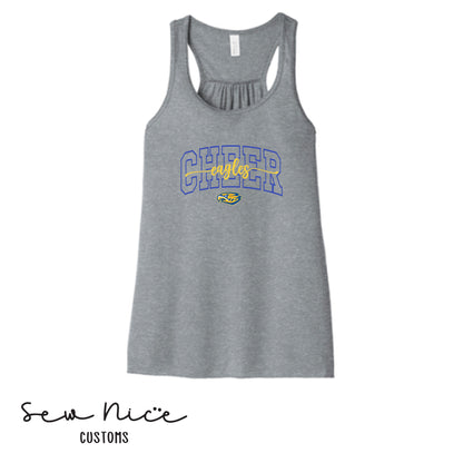 CHEER Eagles Script- Ladies Bella Canvas Flowy Tank Top