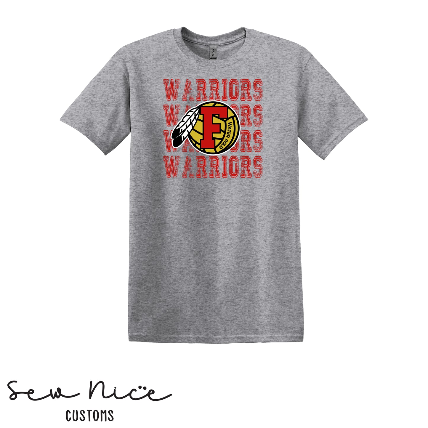 Warriors Stacked FHS Water Polo - Unisex Adult/Youth T-Shirt
