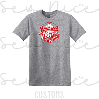 Fallbrook Youth Baseball- ALL STARS 2026- Unisex T-Shirt