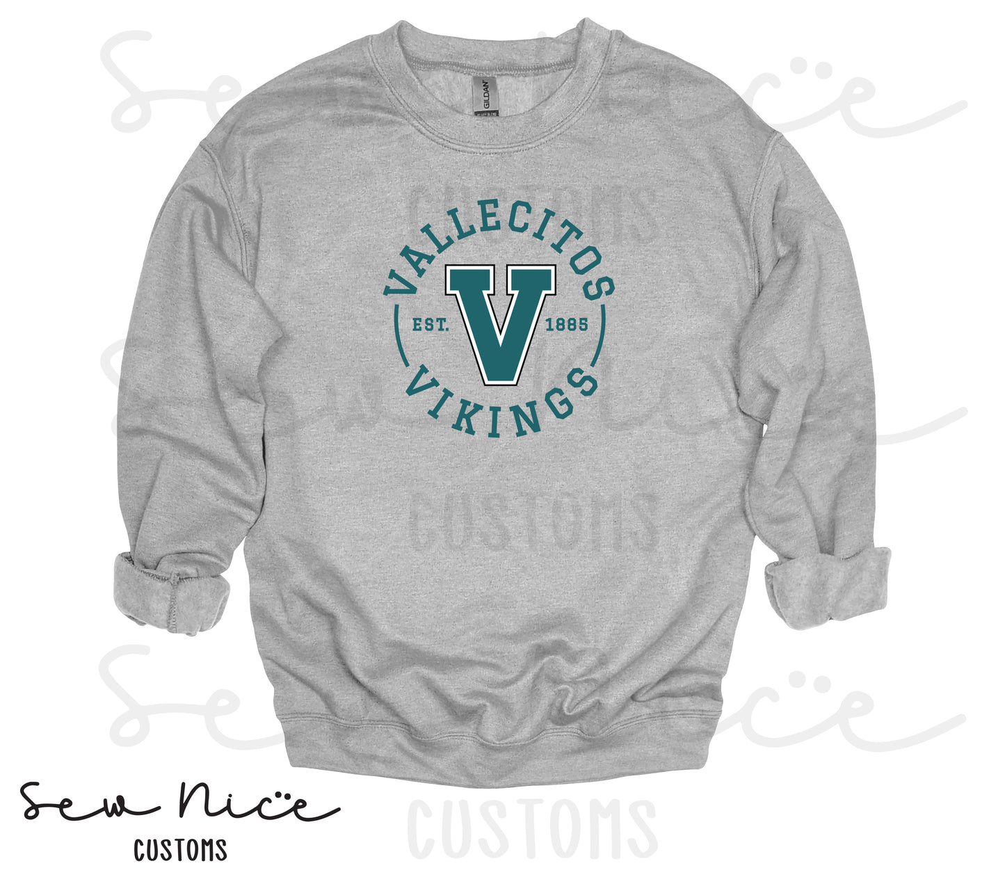 Vallecitos V-Logo- Unisex Crewneck Sweatshirt