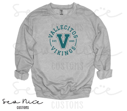 Vallecitos V-Logo- Unisex Crewneck Sweatshirt