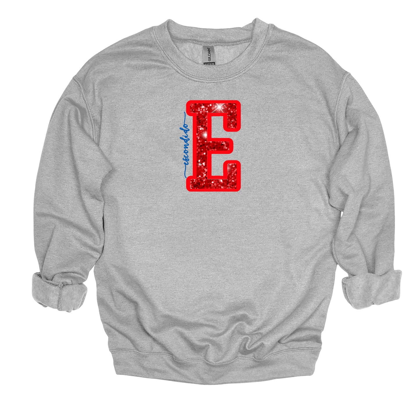 Embroidered Sequin Applique E "Escondido"  - Unisex Crewneck