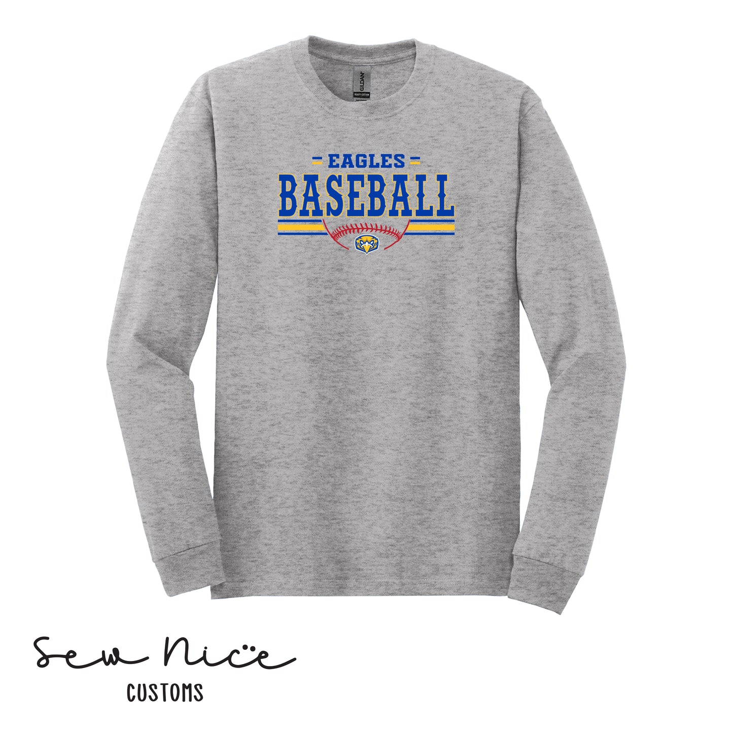 Eagles Baseball Stripes- Unisex Adult/Youth Long Sleeve Shirt