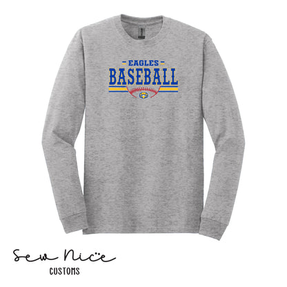 Eagles Baseball Stripes- Unisex Adult/Youth Long Sleeve Shirt