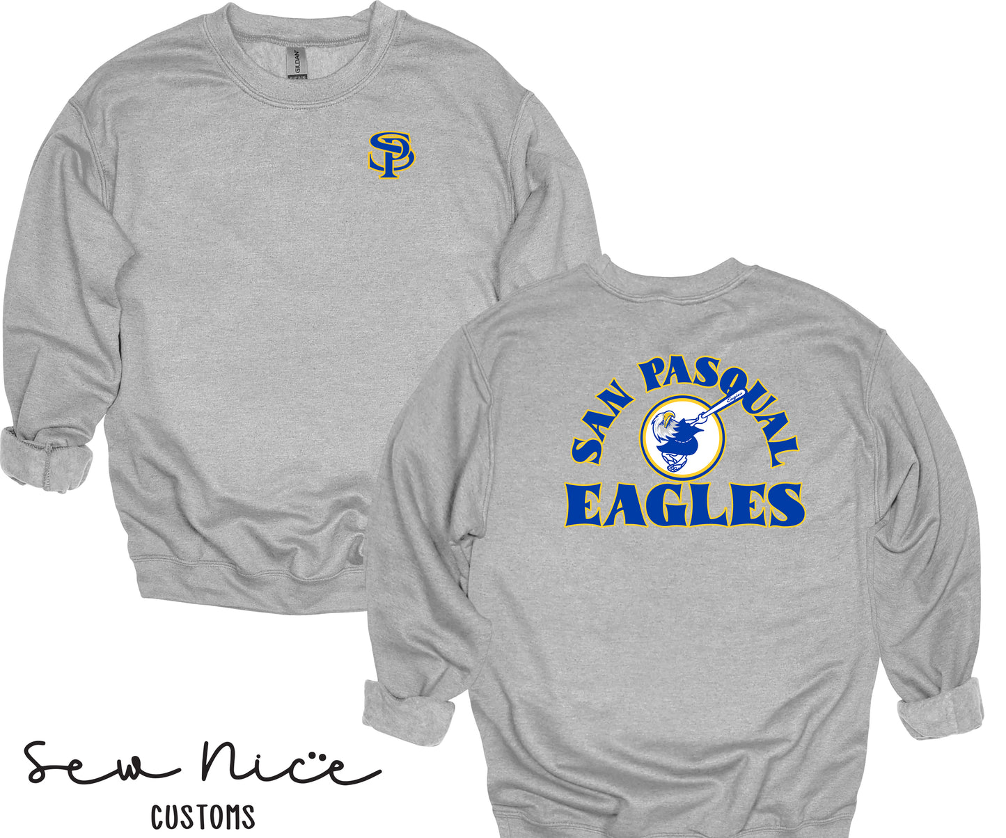 San Pasqual Swinging Eagle- Unisex Adult/Youth Crewneck