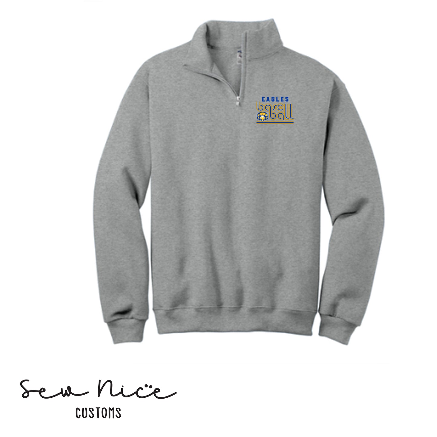 Retro Eagles Baseball - Unisex Adult/Youth 1/4 Zip