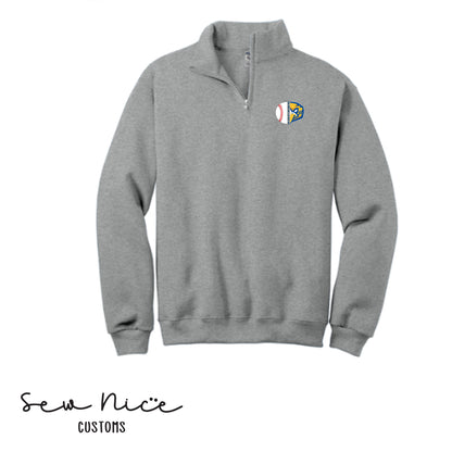 Split Baseball & Eagles Face- Unisex Adult/Youth 1/4 Zip