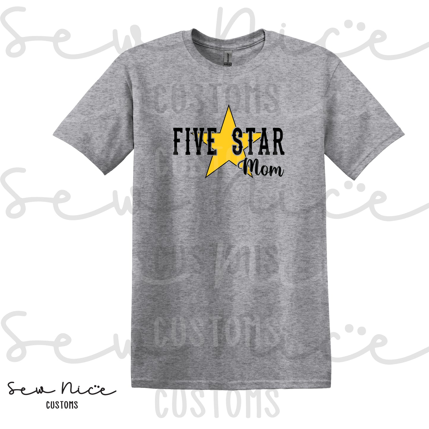 Five Start Mom/Custom- Adult/Youth T-Shirt