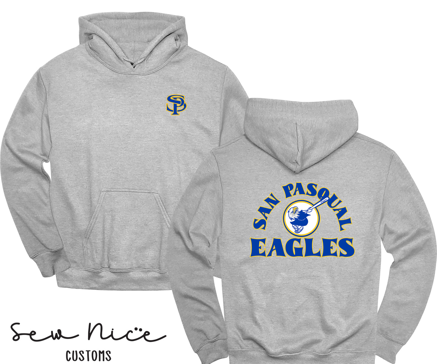 San Pasqual Swinging Eagle- Unisex Adult/Youth Hoodie