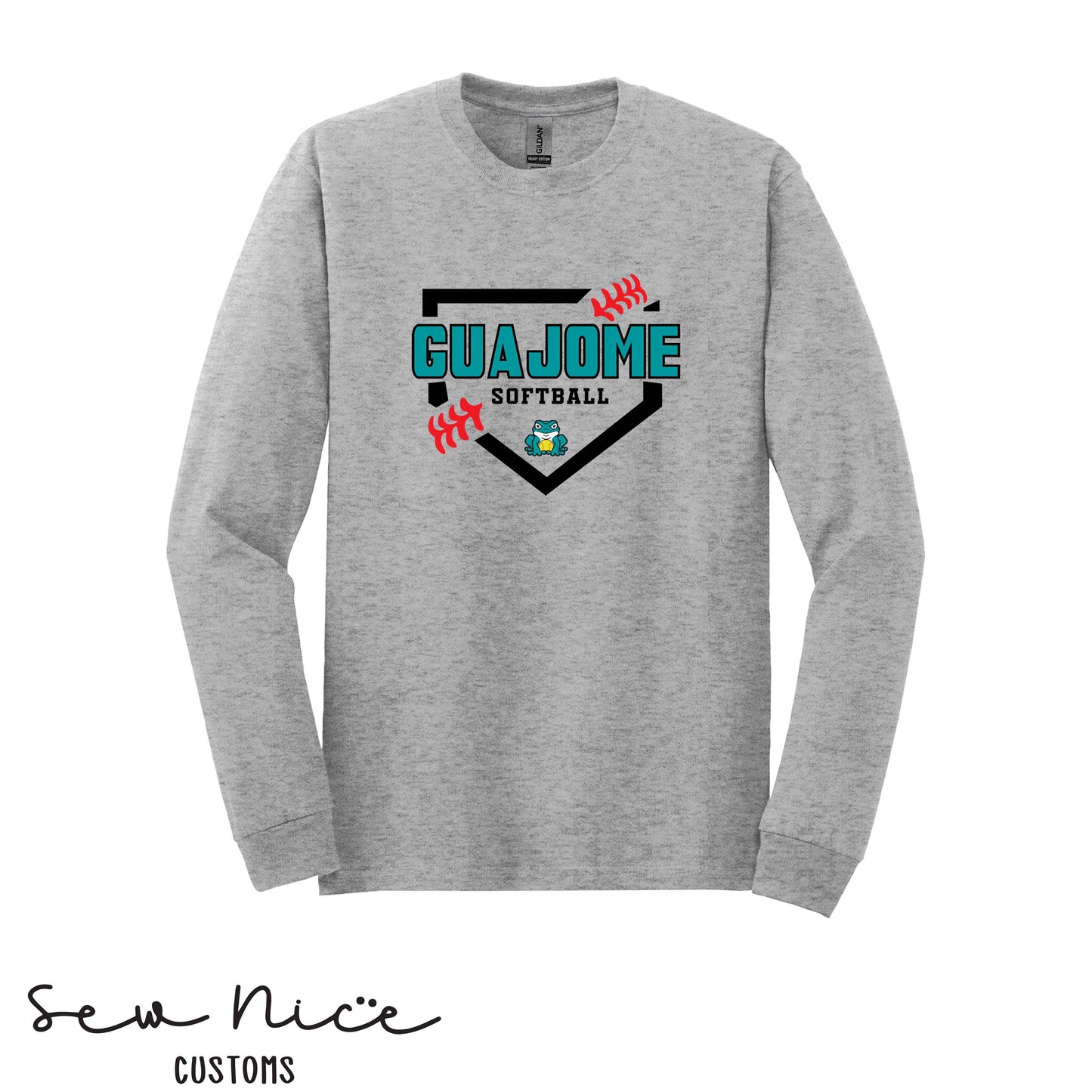Guajome Softball Plate- Unisex Adult/Youth Long Sleeve Shirt