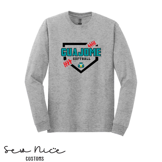 Guajome Softball Plate- Unisex Adult/Youth Long Sleeve Shirt
