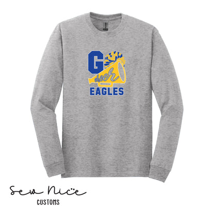 GO CHEER Eagles- Unisex Adult/Youth Long Sleeve Shirt