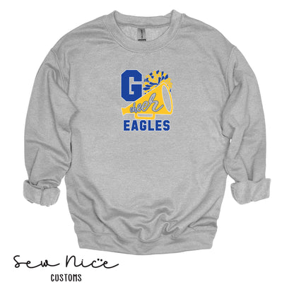 GO CHEER Eagles- Unisex Adult/Youth Crewneck Sweatshirt