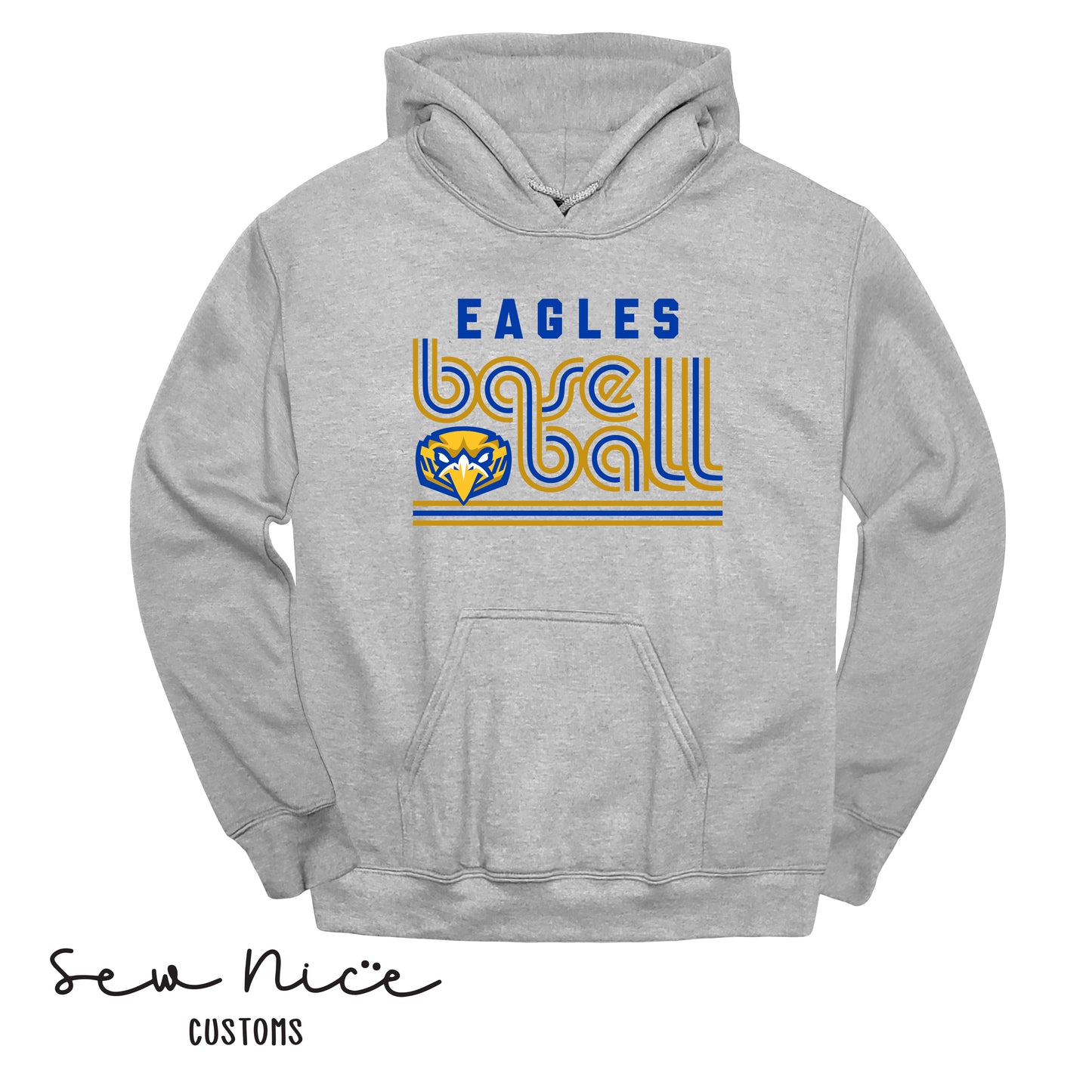 Retro Eagles Baseball - Unisex Adult/Youth Hoodie