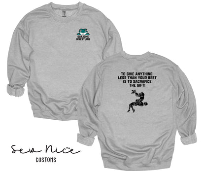 Guajome Wrestling Quote Design- Unisex Adult/Youth Crewneck Sweatshirt