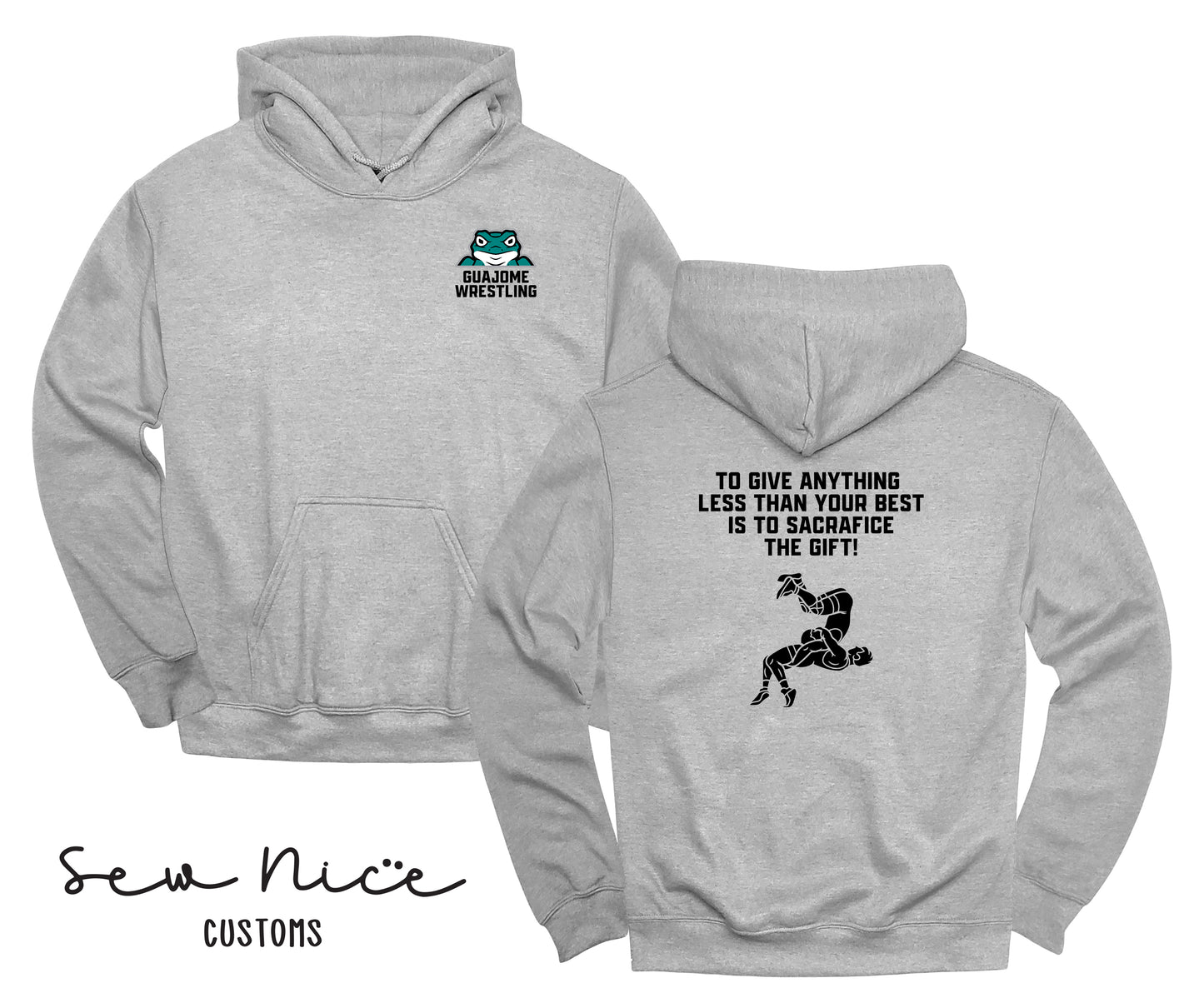 Guajome Wrestling Quote Design- Unisex Adult/Youth Hoodie