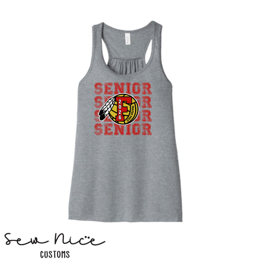 FHS Water Polo Stacked SENIOR 2026- Ladies Bella Canvas Flowy Tank Top