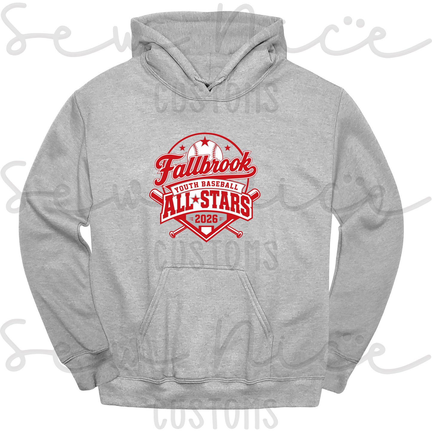 Fallbrook Youth Baseball- ALL STARS 2026 - Unisex Hoodie
